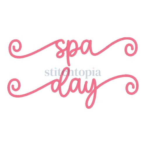 * Spa Day Embroidery Font .5" .75" 1" 1.25" 1.5"
