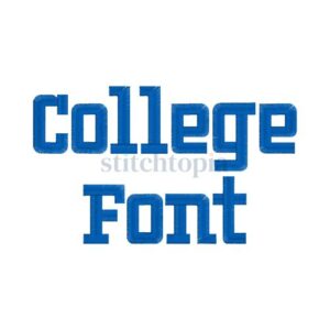 * College Embroidery Font 2.5" 3" 3.5" 4" 5"