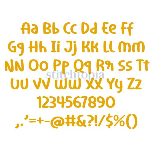 * Fried Eggs Embroidery Font .75" 1" 1.25" 1.5" 2" - Image 2