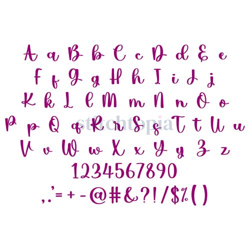 * Radical Honesty Embroidery Font .75" 1" 1.25" 1.5" 2" - Image 2