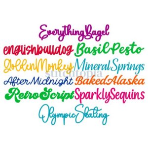 * Script Embroidery Font Bundle #34 - 10 Fonts