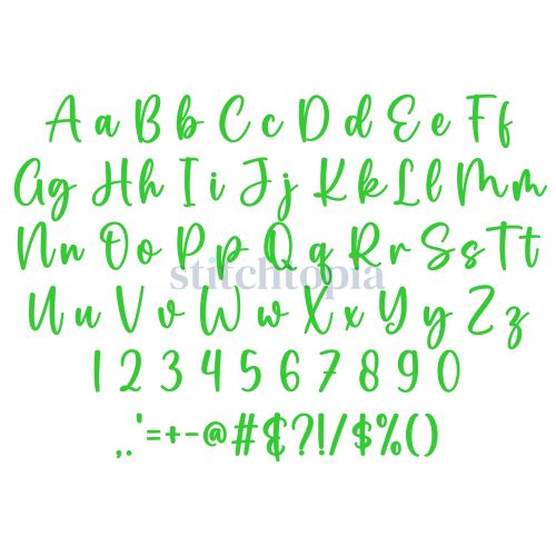 * Study Buddy Embroidery Font .75" 1" 1.25" 1.5" 2" - Image 2