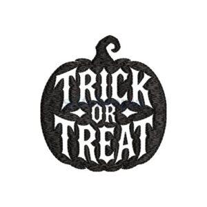 * Gothic Pumpkin Trick Or Treat Embroidery Design