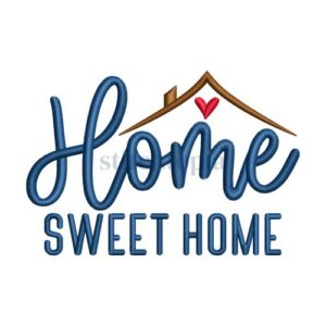 * Home Sweet Home Roof Embroidery Design
