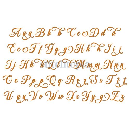 * Sandy Blonde Embroidery Font .75" 1" 1.25" 1.5" 2" - Image 2