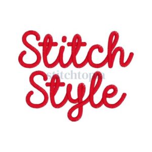 * Stitch Style Embroidery Font .75" 1" 1.25" 1.5" 2"