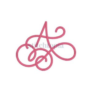 * Fancy Flourish Embroidery Monogram Font 1.5" 2" 2.5" 3" 3.5"