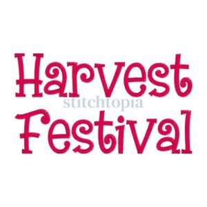 * Harvest Festival Embroidery Font .75" 1" 1.25" 1.5" 2"